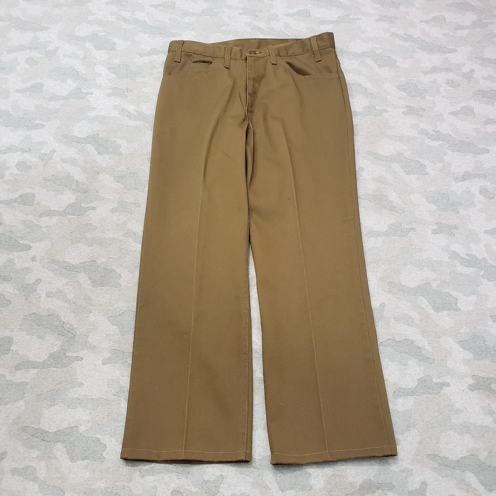 Vintage Levi's Pants‎ Mens 31x26 Brown Big E Sta Press